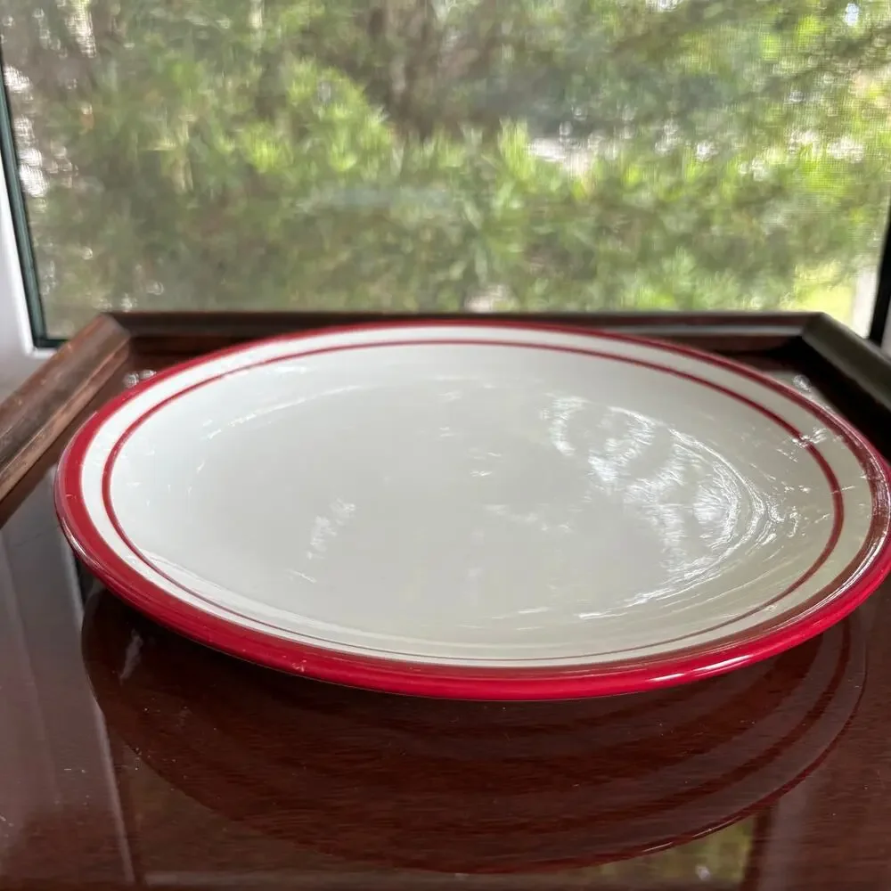 Dansk Maraschino Red Stripe 10.5 Dinner Plate